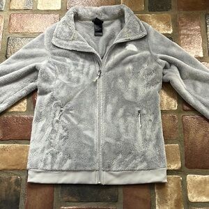 The North Face Gray Teddy Jacket Plush Fleece